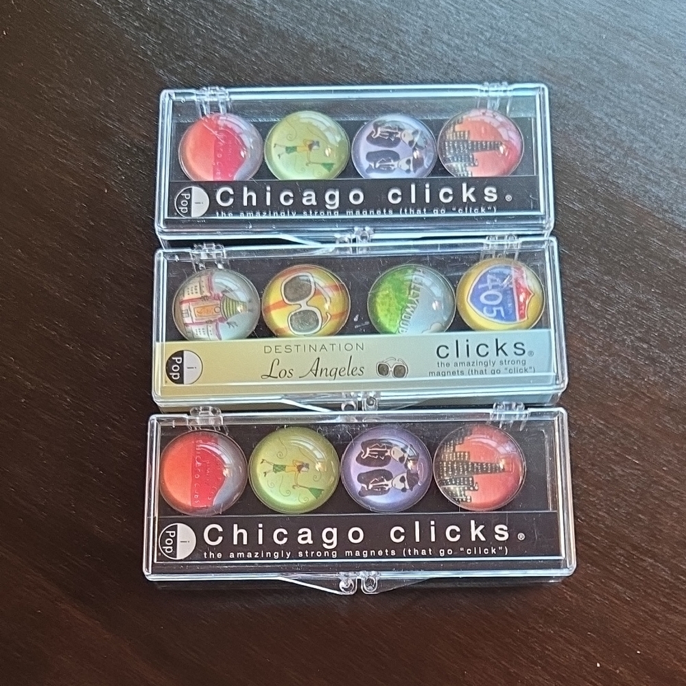 I Pop Click Magnets Chicago (2) & Los Angeles